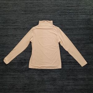 Skims Size XL Nude Seamless Mock Neck Long Sleeve Pullover Stretch Knit Top